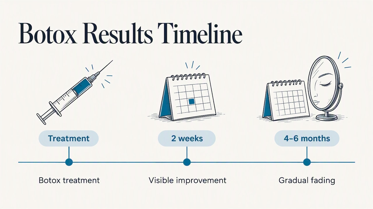 Timeline of Botox results and gradual fading